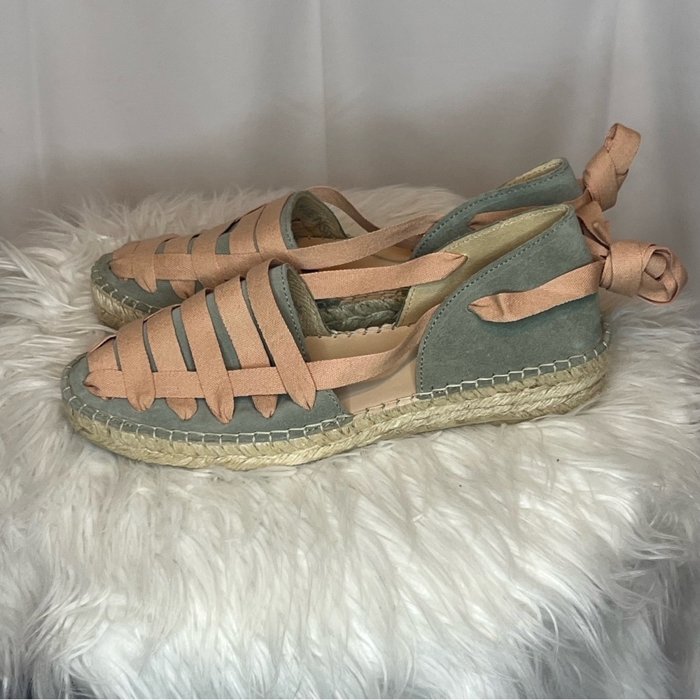NIB Free People Heat Wave Wrap Espadrille Suede Shoe Sandal EU40/US9 MSRP $158 - Picture 8 of 9
